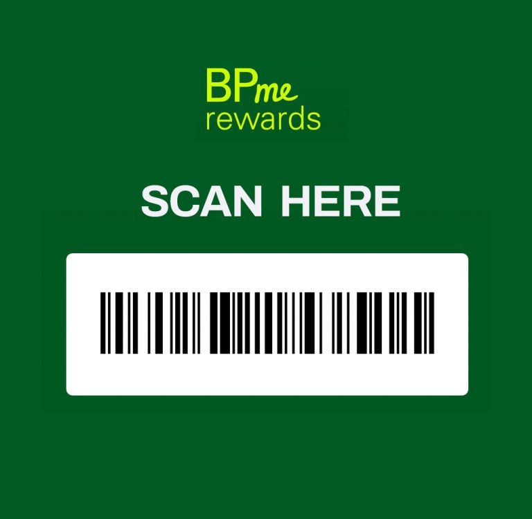 BP Me Reward Card Barcode screenshot QR code