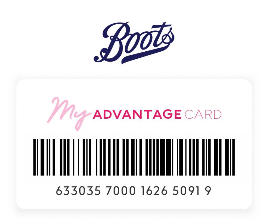 Boots Advantage Card barcode QR code